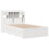 VidaXL vidaXL Bookcase Bed without Mattress White 135x190 cm Double Solid Wood Pine 3