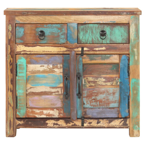 VidaXL vidaXL Sideboard 70x35x65cm Solid Reclaimed Wood Commode Side Storage Cabinet 2