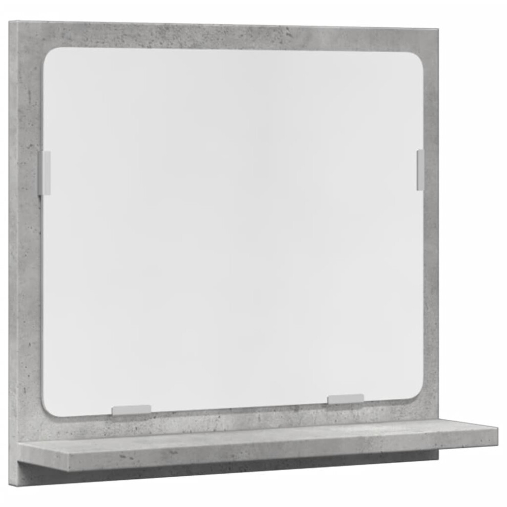 vidaXL Bathroom Mirror Cabinet Wall Cabinet Concrete Grey Engineered Wood