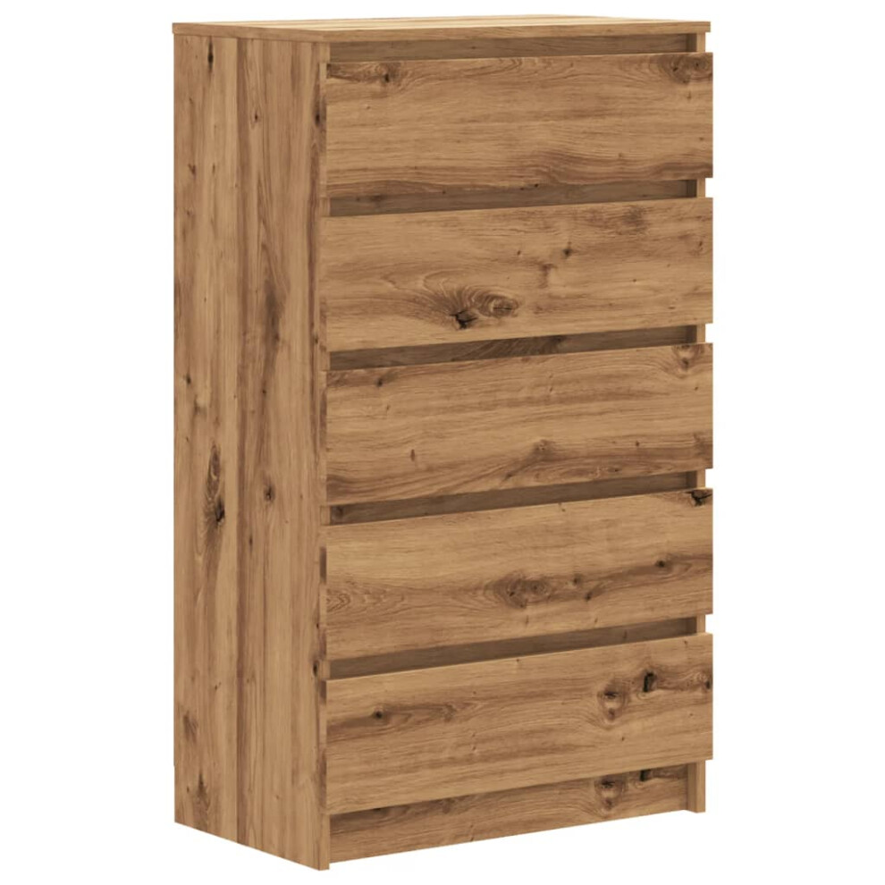 vidaXL Drawer Cabinet Filing Cabinet Drawer Chest Artisan Oak Engineered Wood