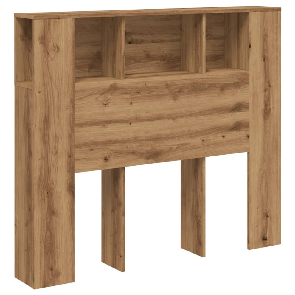 Vidaxl Headboard Cabinet Bookcase Bed Headboard Artisan Oak Engineered Wood