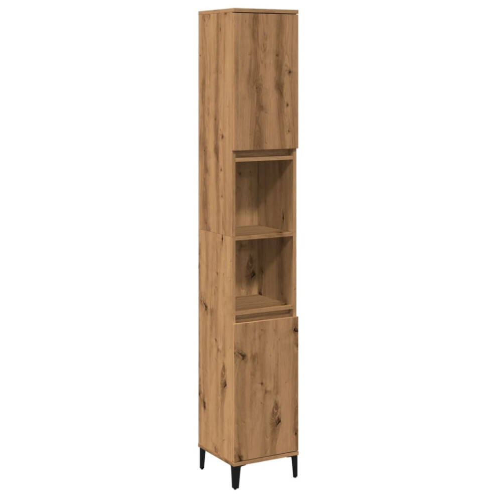 Vidaxl Bathroom Cabinet Sink Cupboard Vanity Unit Artisan Oak Engineered Wood