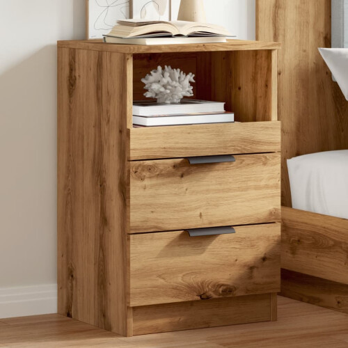 VidaXL vidaXL Bedside Cabinets Nightstand Bed Table 2 pcs Artisan Oak Engineered Wood 2