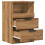 VidaXL vidaXL Bedside Cabinets Nightstand Bed Table 2 pcs Artisan Oak Engineered Wood 8