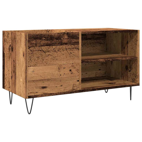 VidaXL vidaXL Record Cabinet Record Player Stand Sideboard Old Wood Engineered Wood 1