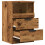 VidaXL vidaXL Bedside Cabinets Nightstand Bed Table 2 pcs Old Wood Engineered Wood 8