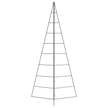 vidaXL Metal Christmas Tree for Decoration Outdoor Artificial Xmas Tree Black