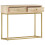 VidaXL vidaXL Solid Mango Wood Console Table Gold 90cm Entryway Accent Display Stand 2