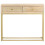 VidaXL vidaXL Solid Mango Wood Console Table Gold 90cm Entryway Accent Display Stand 3
