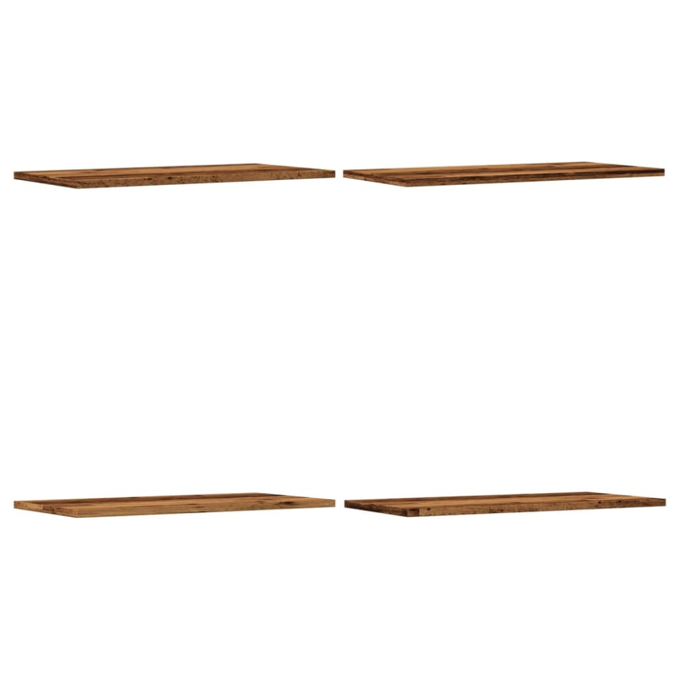 Vidaxl Wall Shelves Storage Floating Shelf 4 Pcs Old Wood Engineered Wood