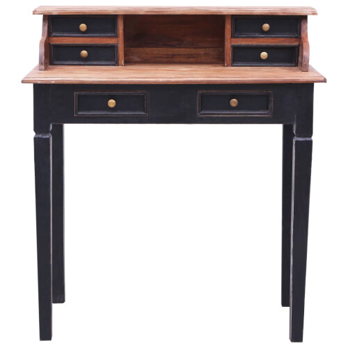 VidaXL vidaXL Writing Desk with Drawers Writing Table Study Desk Solid Mahogany Wood 1