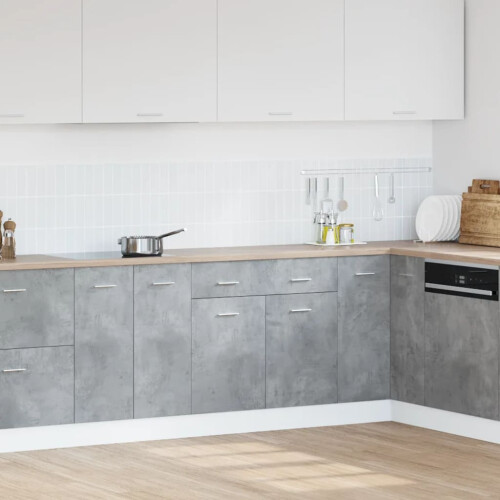 VidaXL vidaXL Drawer Bottom Cabinet Kitchen Cabinet Concrete Grey Engineered Wood 2