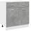 VidaXL vidaXL Drawer Bottom Cabinet Kitchen Cabinet Concrete Grey Engineered Wood 1