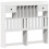 VidaXL vidaXL Bed Frame without Mattress Bed Base White 135x190 cm Solid Wood Pine 6