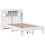 VidaXL vidaXL Bed Frame without Mattress Bed Base White 135x190 cm Solid Wood Pine 3
