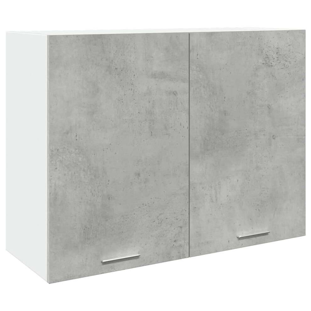 vidaXL Hanging Cabinet Wall Storage Cabinet Concrete Grey Engineered Wood