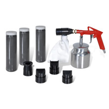 vidaXL Air Sand Blasting Kit 3 Bottle of Sand 4 Nozzle Rust Remove Cleaning