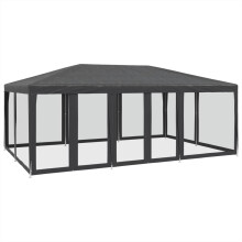 vidaXL Partyzelt mit 10 Mesh-Seitenteilen Anthrazit 6x4 m HDPE