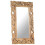 VidaXL vidaXL Solid Mango Wood Hand Carved Mirror Brown Wooden Wall Makeup Accessory 2