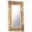 VidaXL vidaXL Solid Mango Wood Hand Carved Mirror Brown Wooden Wall Makeup Accessory 5