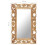 VidaXL vidaXL Solid Mango Wood Hand Carved Mirror Brown Wooden Wall Makeup Accessory 4