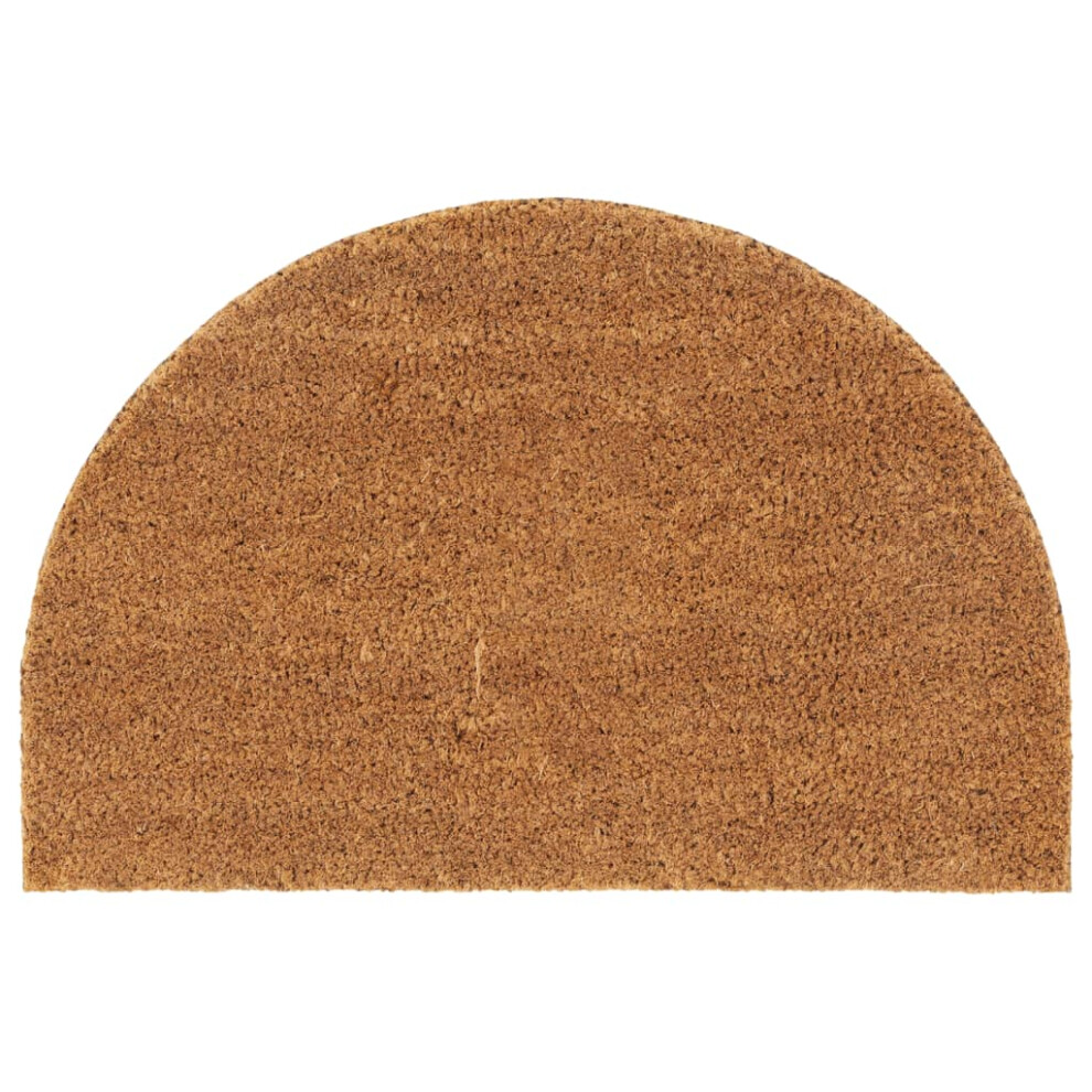 vidaXL Door Mat Floor Mat Entrance Mat Doormat Natural Half Round Tufted Coir