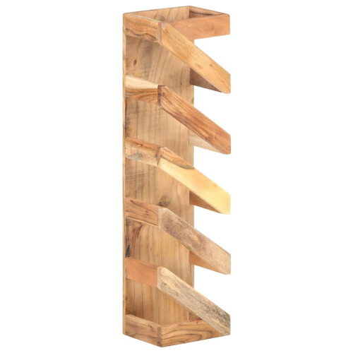 VidaXL vidaXL Solid Acacia Wood Wine Rack for 5 Bottles Bottle Holder Wall Mounted