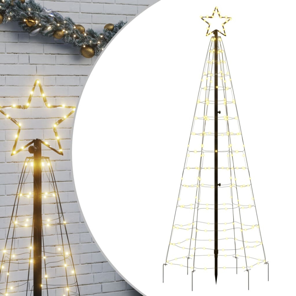 Vidaxl Christmas Tree Led Fairy With Spikes 220 Leds Warm Light/White