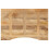 VidaXL vidaXL Desk Top with Curve Replacement Dining Table Top Solid Wood Rough Mango 5