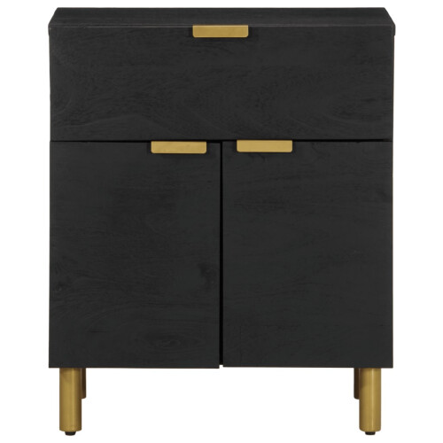 VidaXL vidaXL Bedside Cabinet Nightstand Bed Table Bed Cabinet Black Engineered Wood 2
