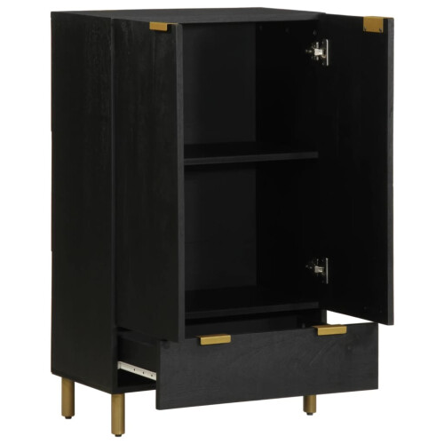 VidaXL vidaXL Highboard Sideboard Storage Cabinet Cupboard Black Engineered Wood 1
