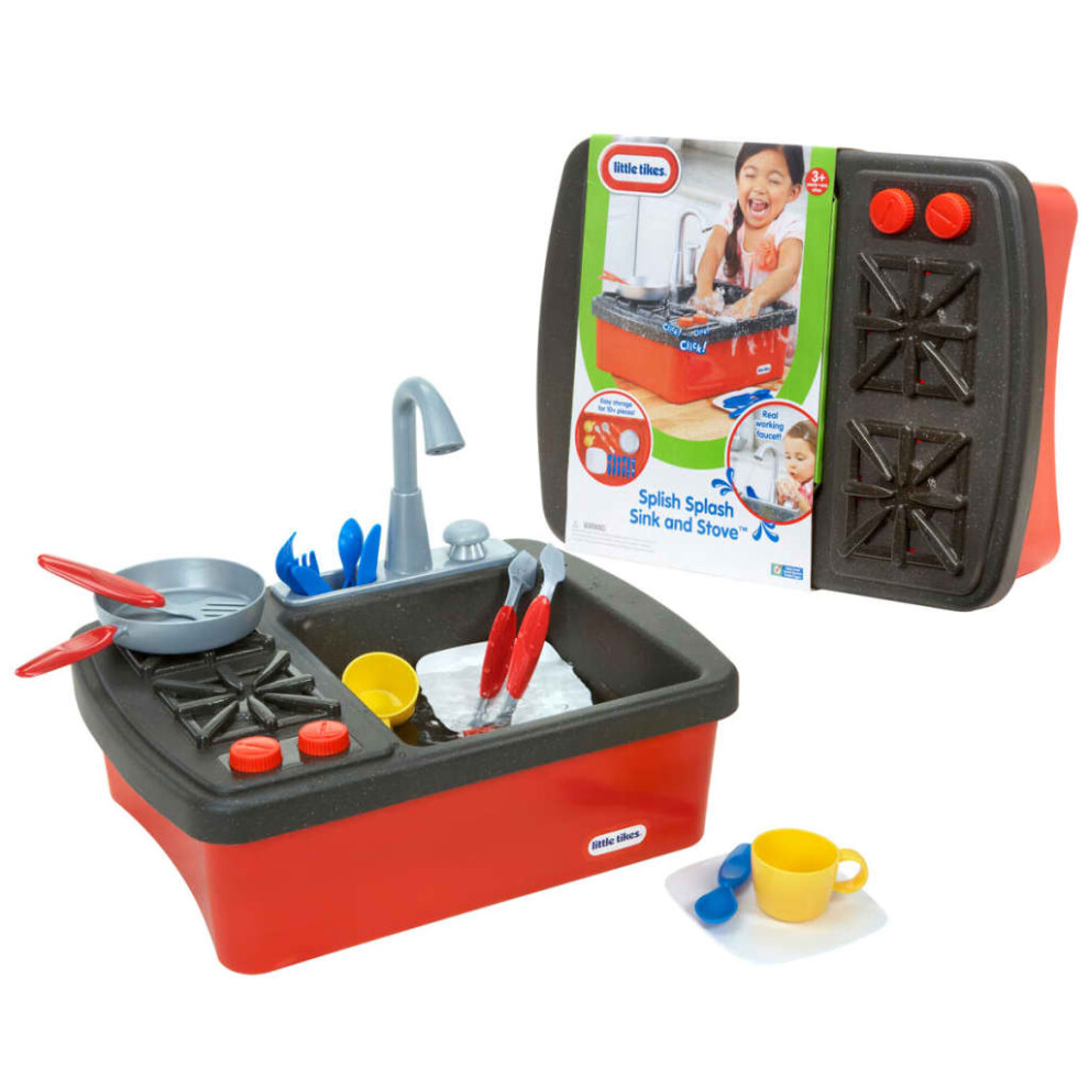 Little Tikes Sink and Stove Splish Splash Working Sink Play Stove Kitchen