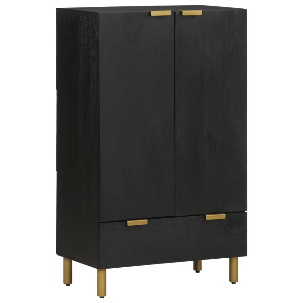 vidaXL Highboard Sideboard Storage Cabinet Cupboard Black Engineered Wood