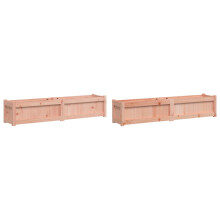 vidaXL Garden Planters Flower Pot Patio Plant Pot 2 pcs Solid Wood Douglas
