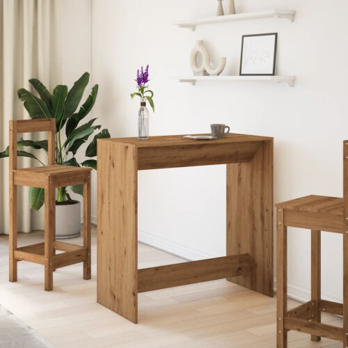 VidaXL vidaXL Bar Table Kitchen Pub Table Bistro Table Artisan Oak Engineered Wood 2