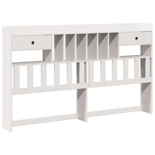 VidaXL vidaXL Headboard with Storage Bedroom Bed Header White 180 cm Solid Wood Pine