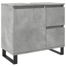 vidaXL Bathroom Sink Cabinet Storage Cupboard Concrete Grey Engineered Wood