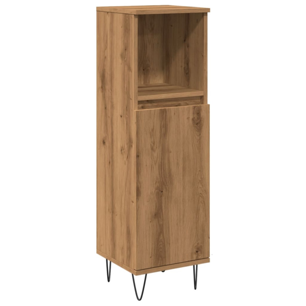 Vidaxl Bathroom Cabinet Sink Cupboard Vanity Unit Artisan Oak Engineered Wood