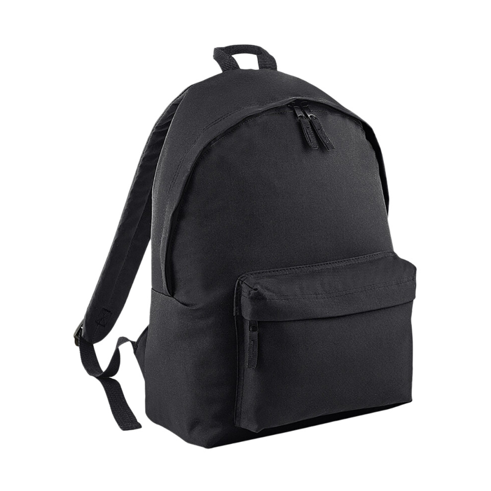 (One Size, Black/Black) Bagbase Fashion Backpack / Rucksack (18 Litres)