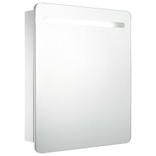 vidaXL LED Bathroom Mirror 68x9x80cm Wall Light Vanity Mirror Wall Cabinet