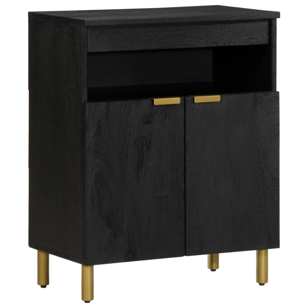 vidaXL Sideboard Cupboard Storage Cabinet Highboard Black Engineered Wood