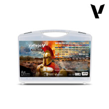 VAL70252 - AV Vallejo Model Color Set - Basic (75 Cols, 5 Aux & Case)