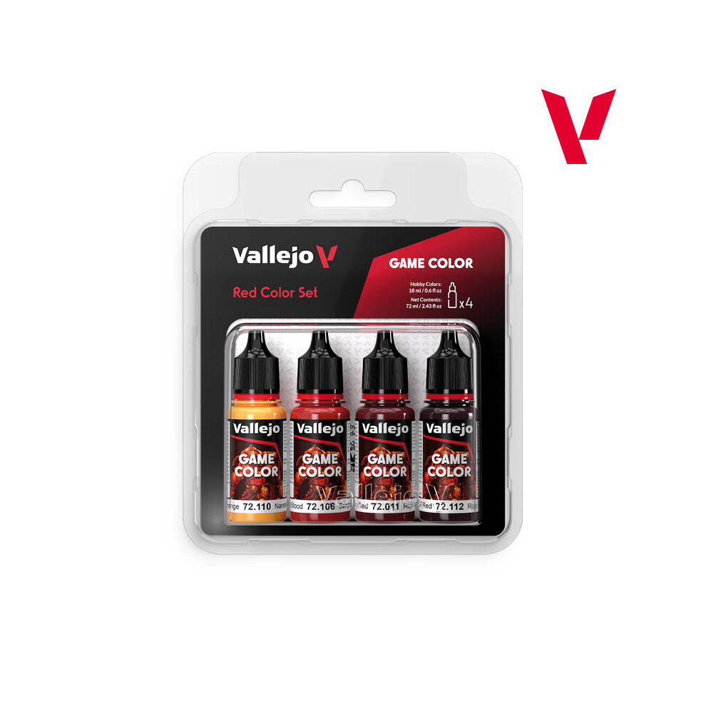 VAL72377 - AV Vallejo Game Color Set - Red Colors (x4)