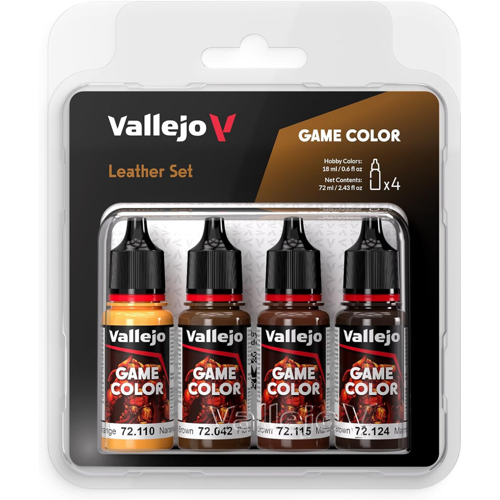 VAL72385 - AV Vallejo Game Color Set - Leather Colors (x4)