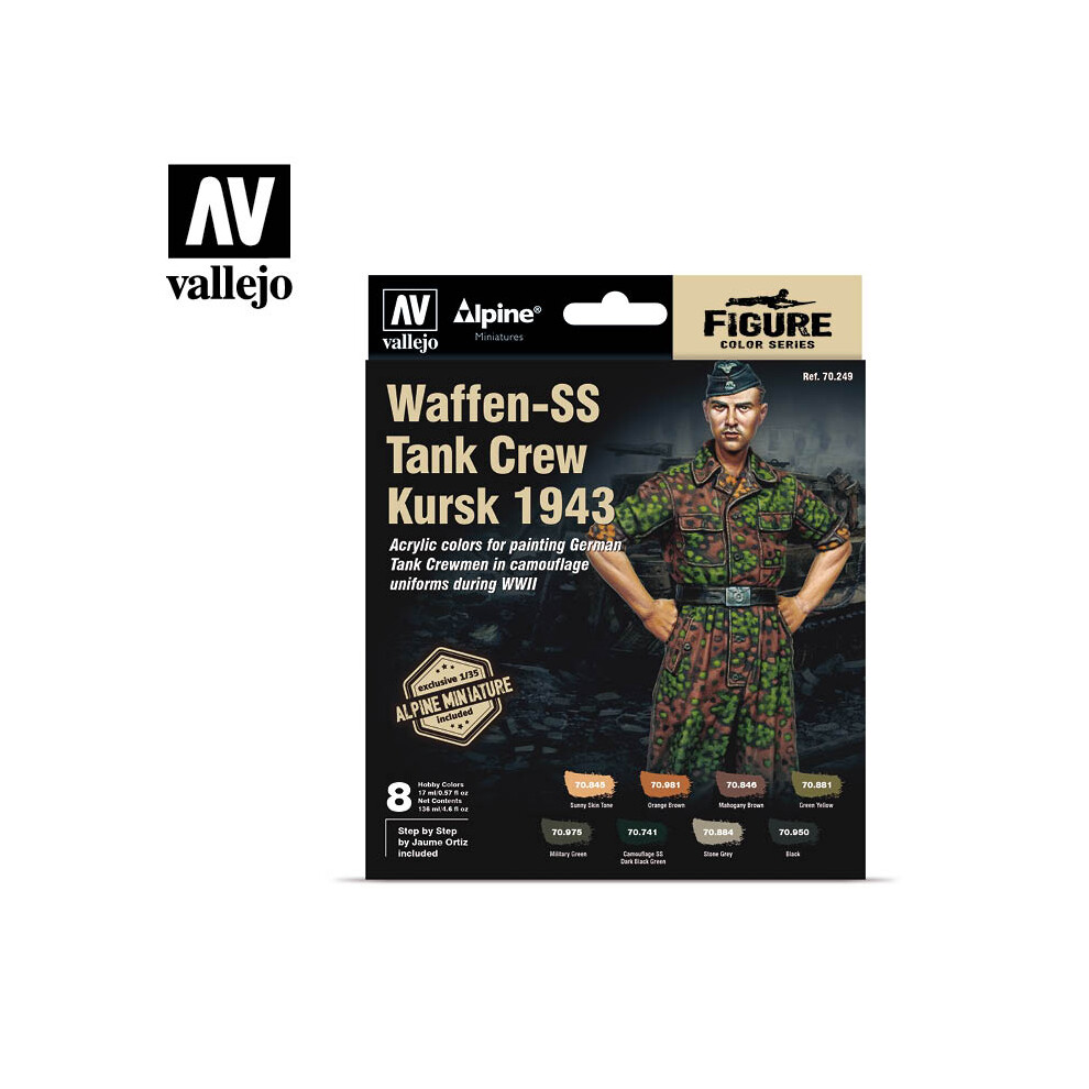 VAL70249 - AV Vallejo MC Set - Alpine SS Waffen Tank Crew (x8) & Fig