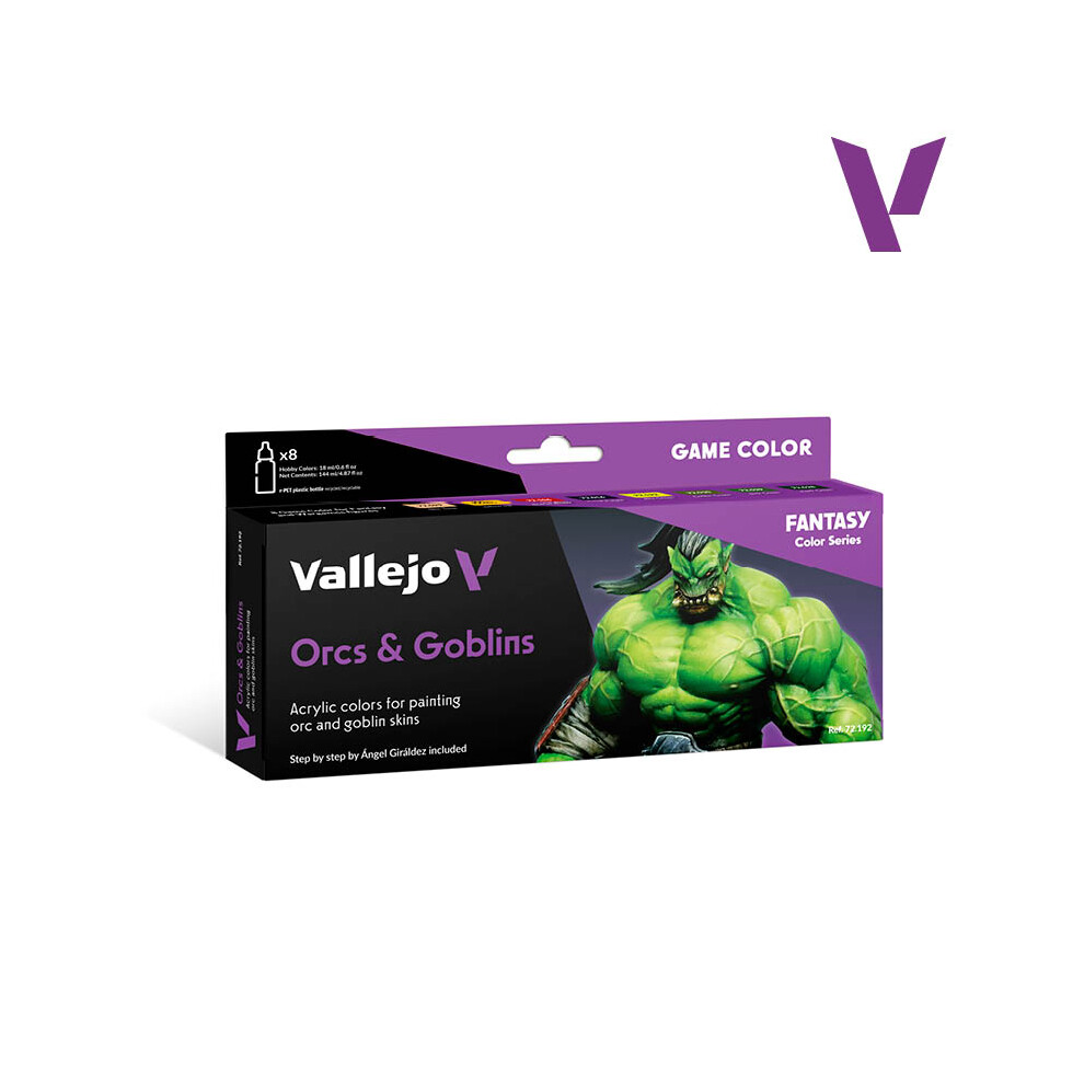 VAL72192 - AV Vallejo Game Color Set - Orcs & Goblins (x8)