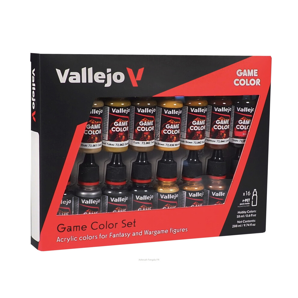 VAL72189 - AV Vallejo Game Color Set - Leather & Metal (x16)