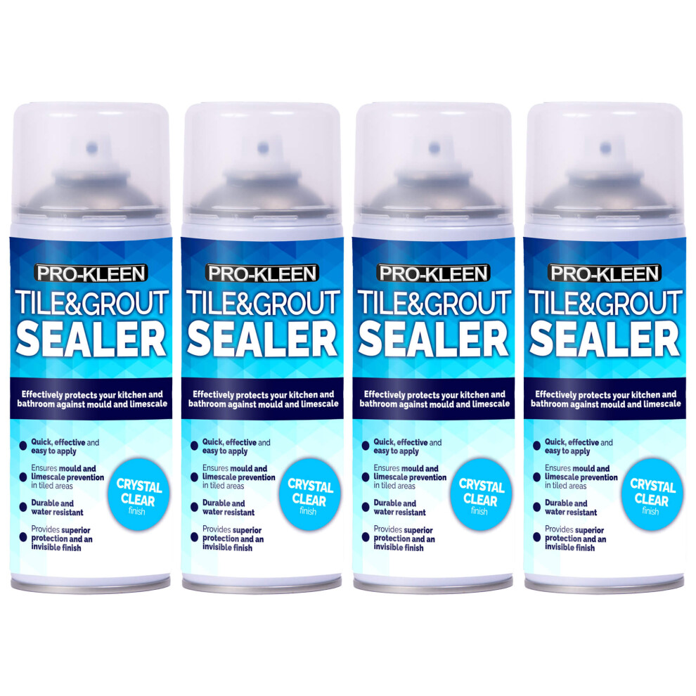 (4) Pro-Kleen Instant Waterproof Tile and Grout Seal