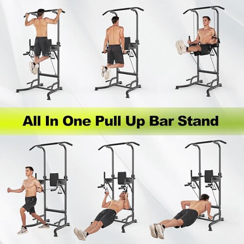 Dskeuzeew Power Tower Dip Station Pull Up Bar 2