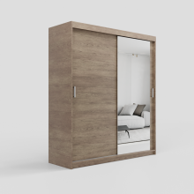 (150cm /+4 drawers, Sonoma Oak) ELUKS Modern Sliding Door Wardrobe OVI